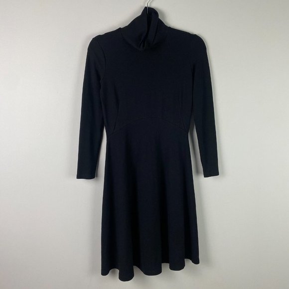 Seraphine Maternity Turtleneck Dress Size 6 Black Stretch - Picture 1 of 10